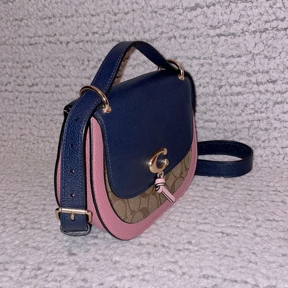 New Coach Remi Colorblock Saddle Shoulder Bag Crossbody Purse Bags